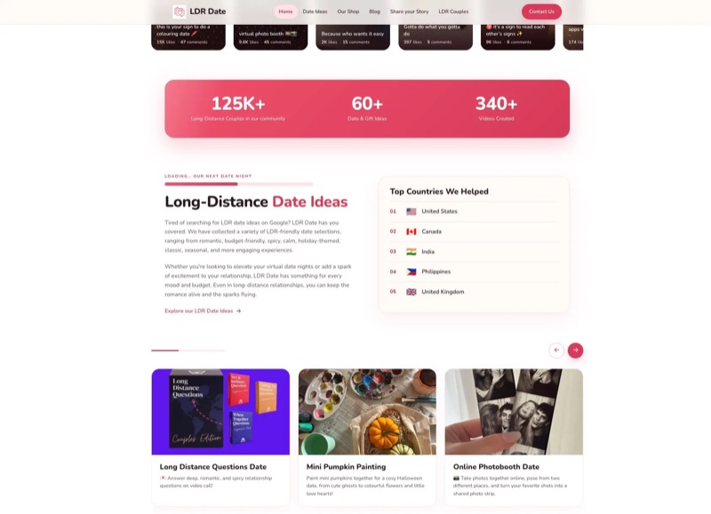 LDR Date website